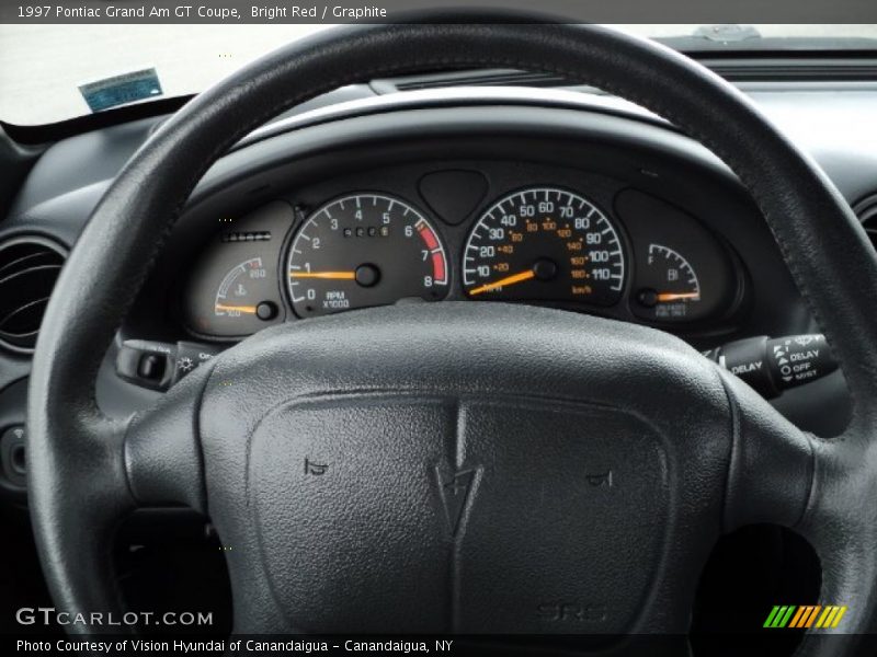 Bright Red / Graphite 1997 Pontiac Grand Am GT Coupe