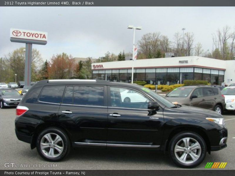 Black / Black 2012 Toyota Highlander Limited 4WD