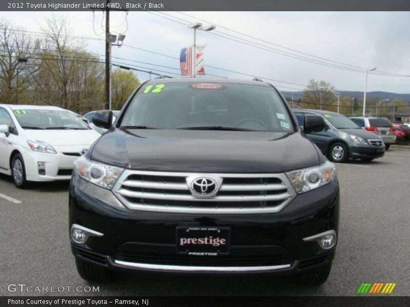 Black / Black 2012 Toyota Highlander Limited 4WD