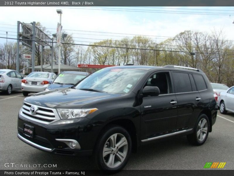 Black / Black 2012 Toyota Highlander Limited 4WD