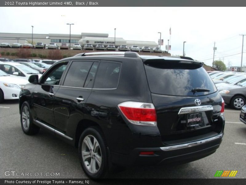 Black / Black 2012 Toyota Highlander Limited 4WD