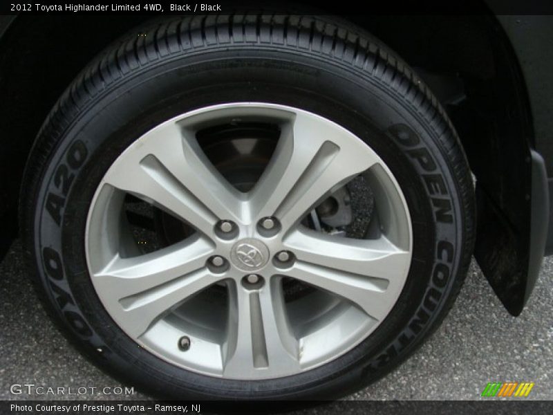 Black / Black 2012 Toyota Highlander Limited 4WD