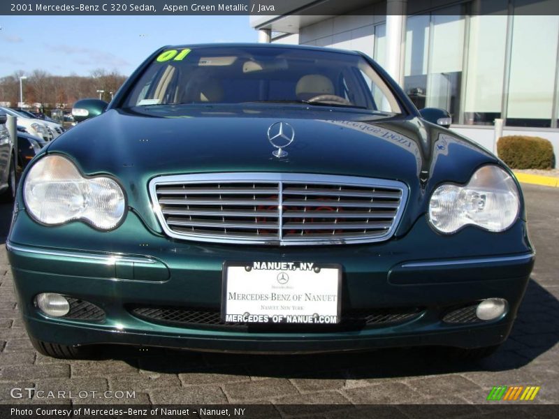 Aspen Green Metallic / Java 2001 Mercedes-Benz C 320 Sedan