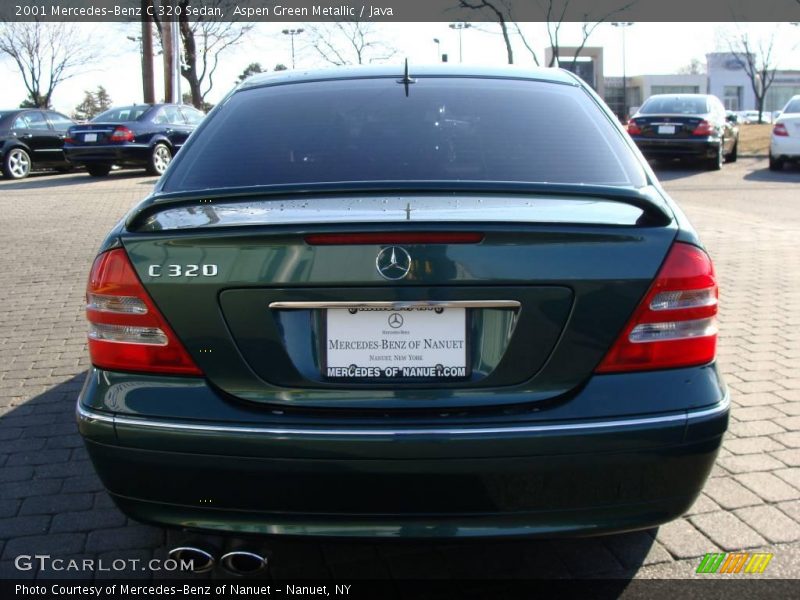 Aspen Green Metallic / Java 2001 Mercedes-Benz C 320 Sedan