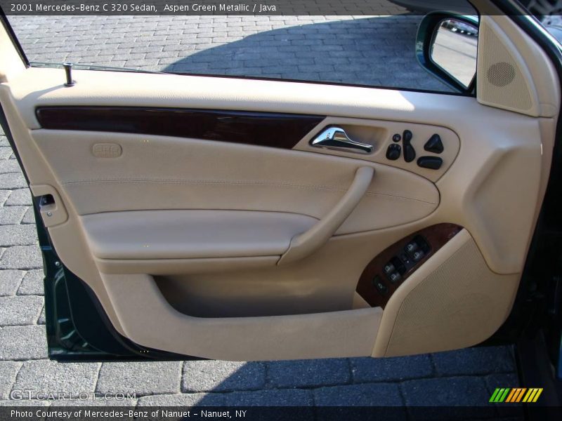 Aspen Green Metallic / Java 2001 Mercedes-Benz C 320 Sedan