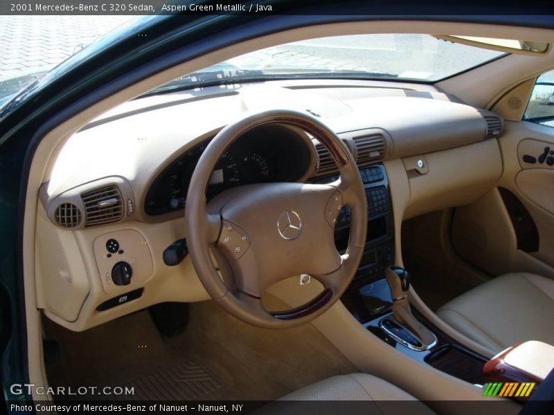 Aspen Green Metallic / Java 2001 Mercedes-Benz C 320 Sedan