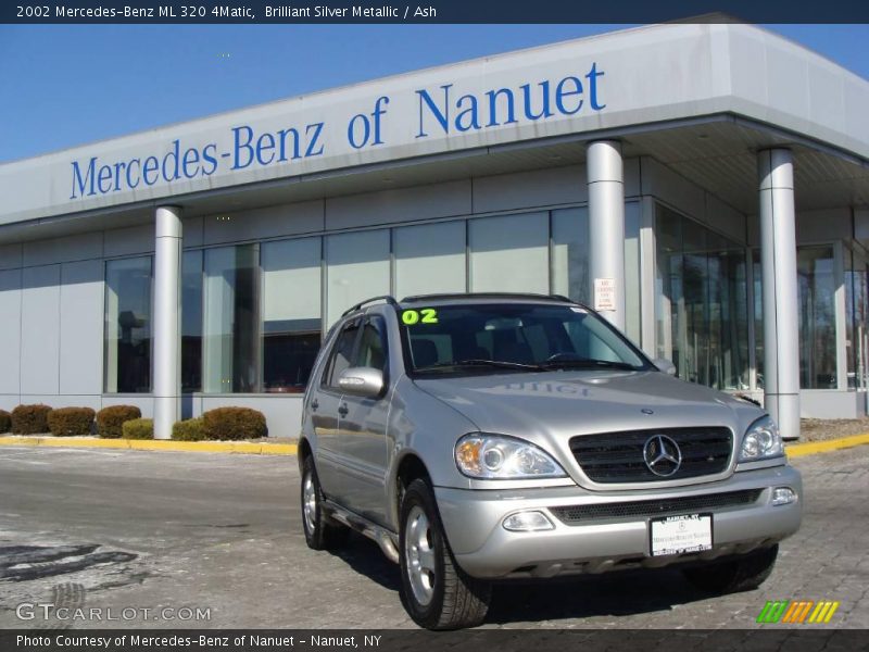 Brilliant Silver Metallic / Ash 2002 Mercedes-Benz ML 320 4Matic
