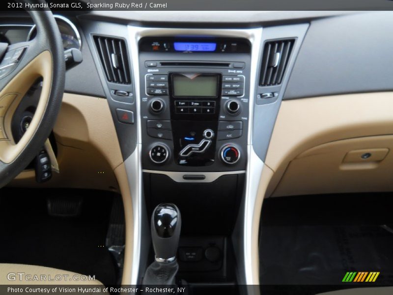 Sparkling Ruby Red / Camel 2012 Hyundai Sonata GLS