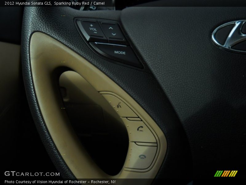 Sparkling Ruby Red / Camel 2012 Hyundai Sonata GLS