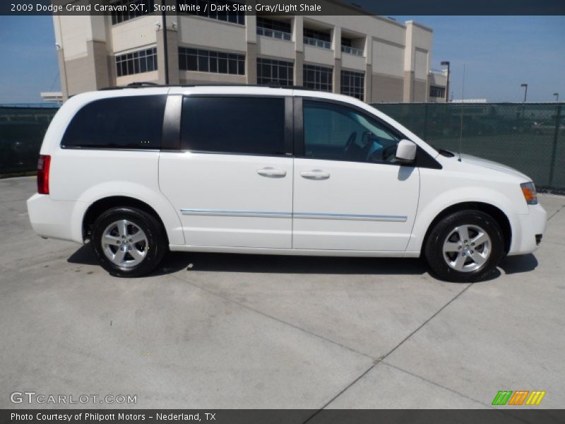 Stone White / Dark Slate Gray/Light Shale 2009 Dodge Grand Caravan SXT