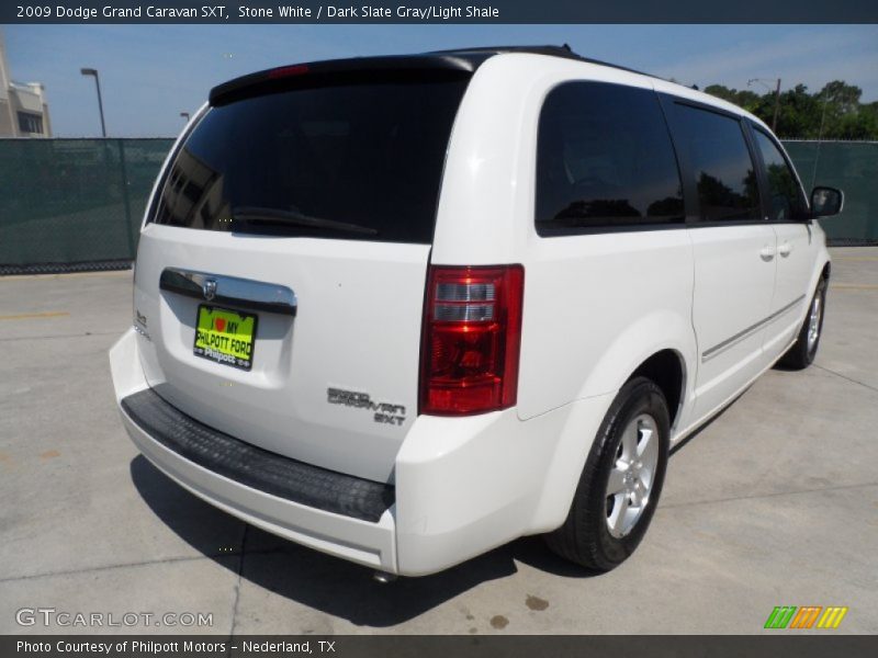 Stone White / Dark Slate Gray/Light Shale 2009 Dodge Grand Caravan SXT