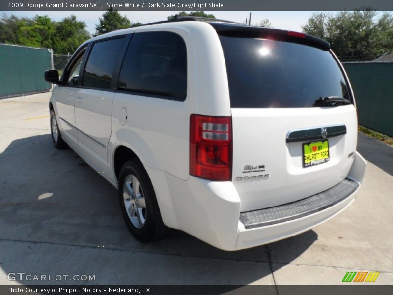 Stone White / Dark Slate Gray/Light Shale 2009 Dodge Grand Caravan SXT