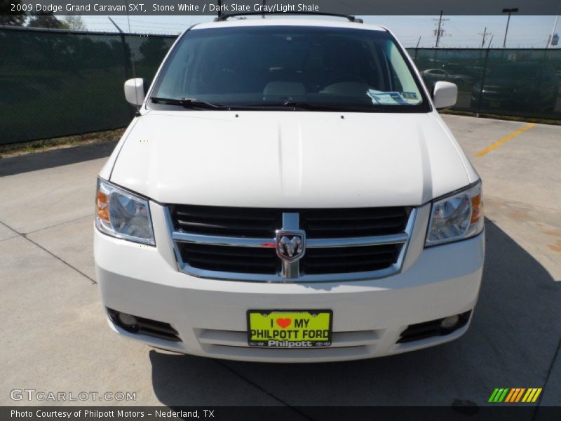 Stone White / Dark Slate Gray/Light Shale 2009 Dodge Grand Caravan SXT