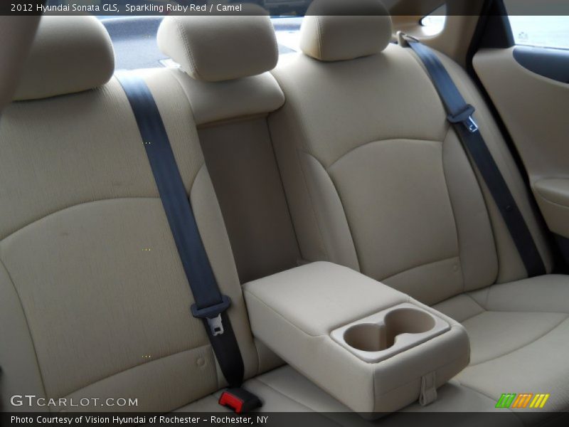 Sparkling Ruby Red / Camel 2012 Hyundai Sonata GLS