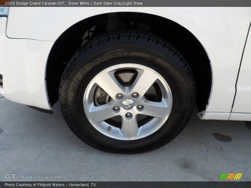 Stone White / Dark Slate Gray/Light Shale 2009 Dodge Grand Caravan SXT
