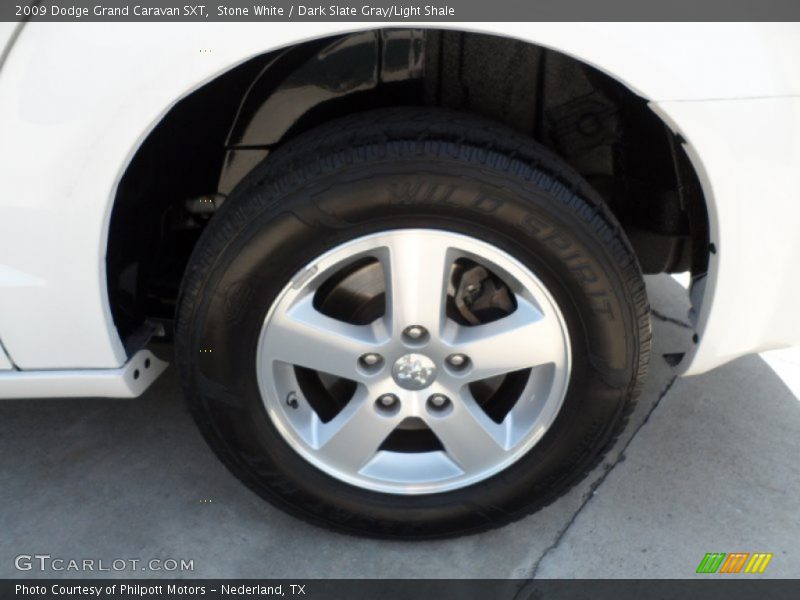 Stone White / Dark Slate Gray/Light Shale 2009 Dodge Grand Caravan SXT