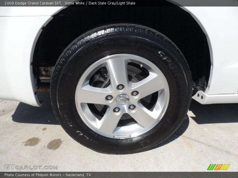 Stone White / Dark Slate Gray/Light Shale 2009 Dodge Grand Caravan SXT