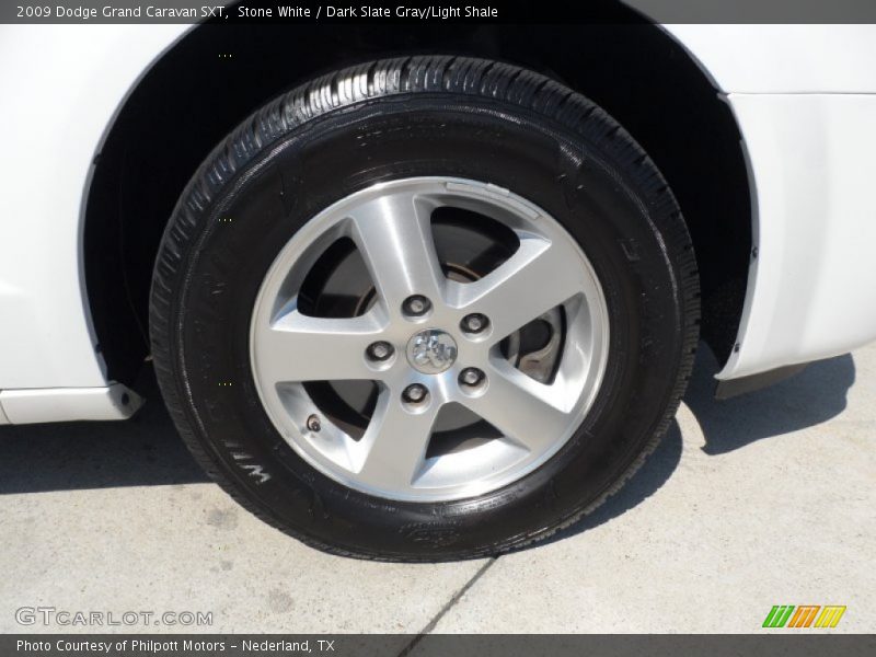 Stone White / Dark Slate Gray/Light Shale 2009 Dodge Grand Caravan SXT