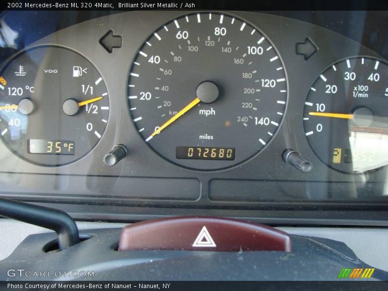 Brilliant Silver Metallic / Ash 2002 Mercedes-Benz ML 320 4Matic