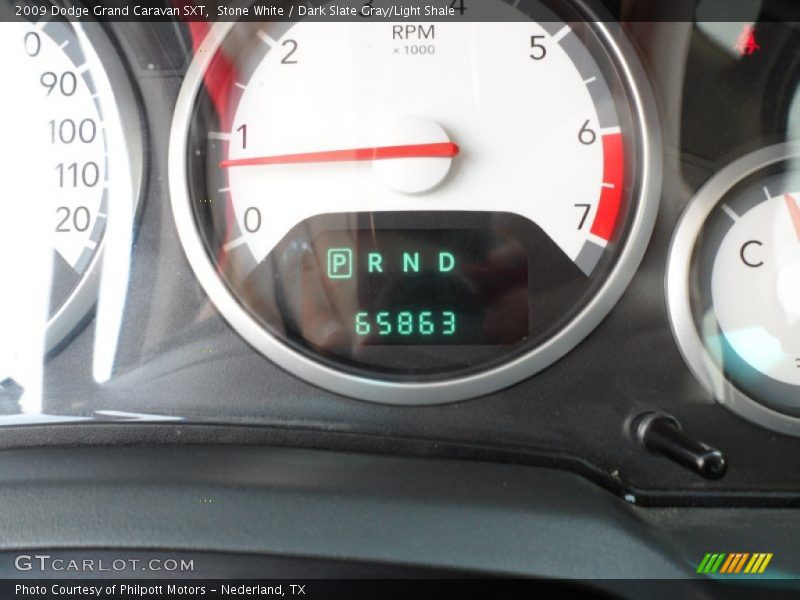 Stone White / Dark Slate Gray/Light Shale 2009 Dodge Grand Caravan SXT