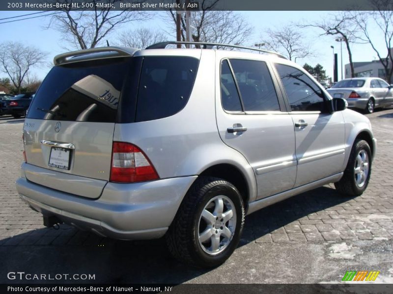 Brilliant Silver Metallic / Ash 2003 Mercedes-Benz ML 500 4Matic