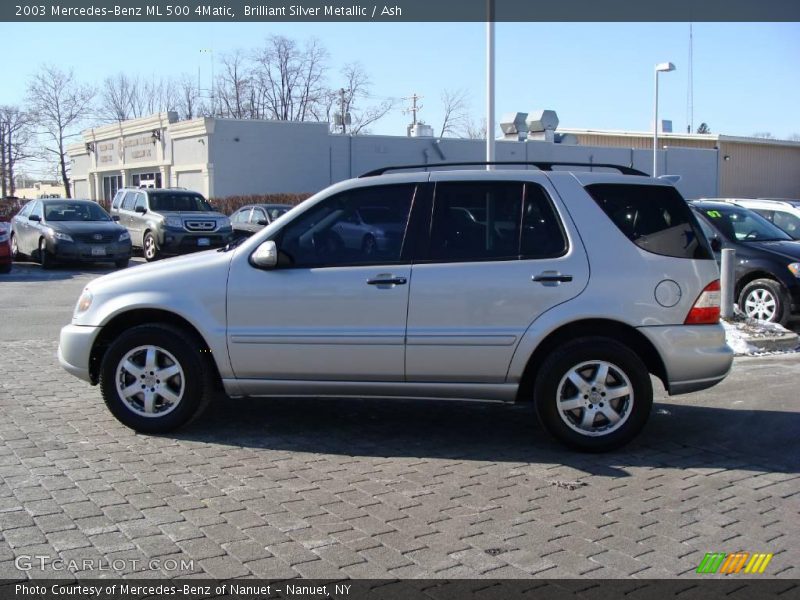 Brilliant Silver Metallic / Ash 2003 Mercedes-Benz ML 500 4Matic