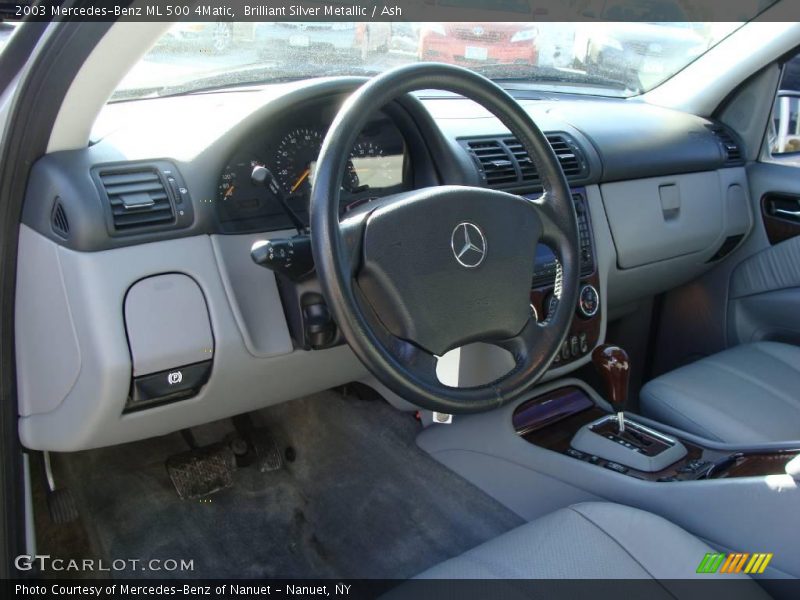 Brilliant Silver Metallic / Ash 2003 Mercedes-Benz ML 500 4Matic