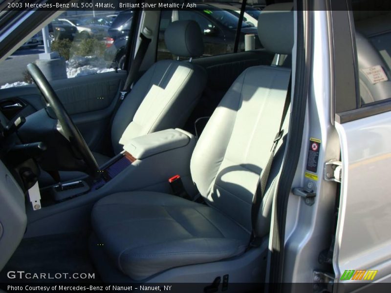 Brilliant Silver Metallic / Ash 2003 Mercedes-Benz ML 500 4Matic