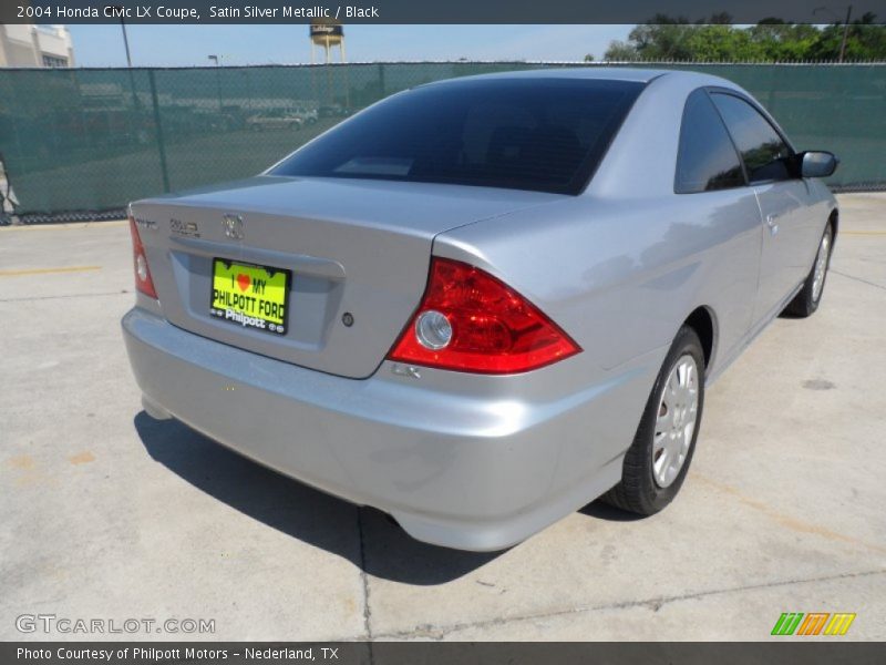 Satin Silver Metallic / Black 2004 Honda Civic LX Coupe