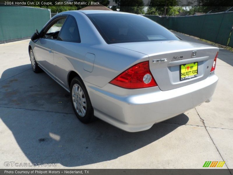 Satin Silver Metallic / Black 2004 Honda Civic LX Coupe