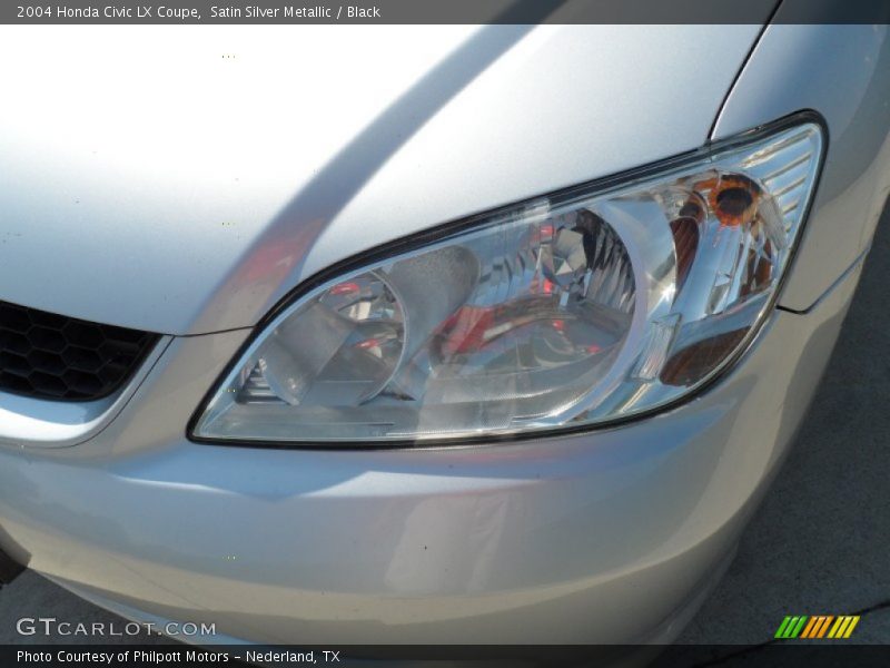 Satin Silver Metallic / Black 2004 Honda Civic LX Coupe