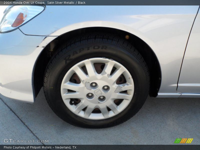 Satin Silver Metallic / Black 2004 Honda Civic LX Coupe