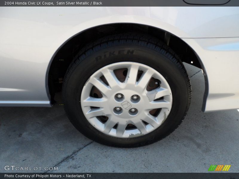 Satin Silver Metallic / Black 2004 Honda Civic LX Coupe