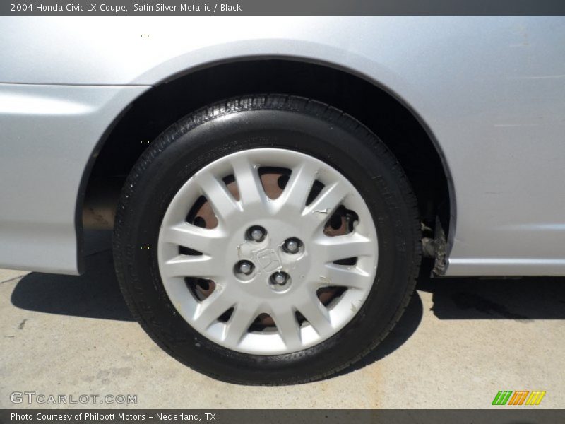 Satin Silver Metallic / Black 2004 Honda Civic LX Coupe