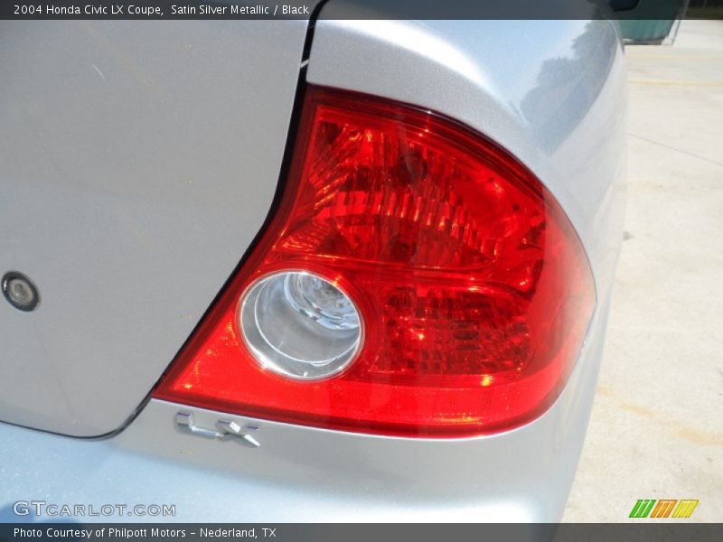 Satin Silver Metallic / Black 2004 Honda Civic LX Coupe