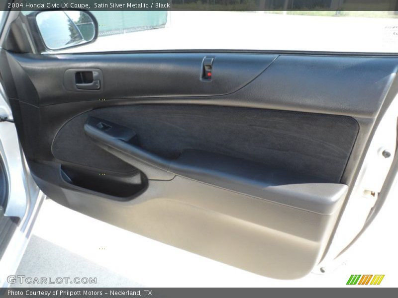 Satin Silver Metallic / Black 2004 Honda Civic LX Coupe