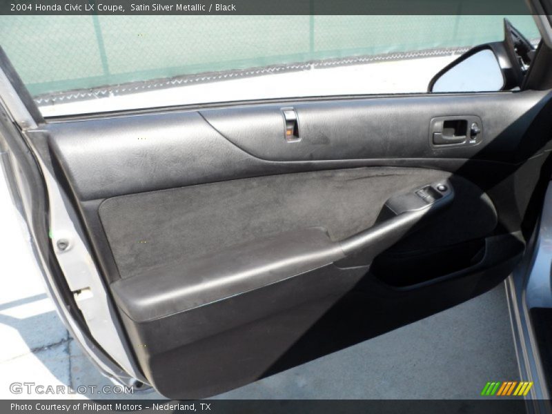 Satin Silver Metallic / Black 2004 Honda Civic LX Coupe