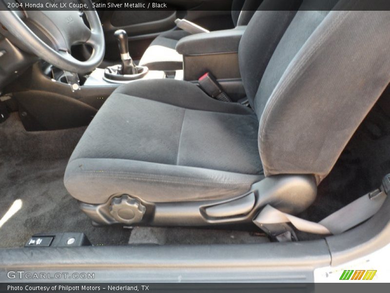 Satin Silver Metallic / Black 2004 Honda Civic LX Coupe