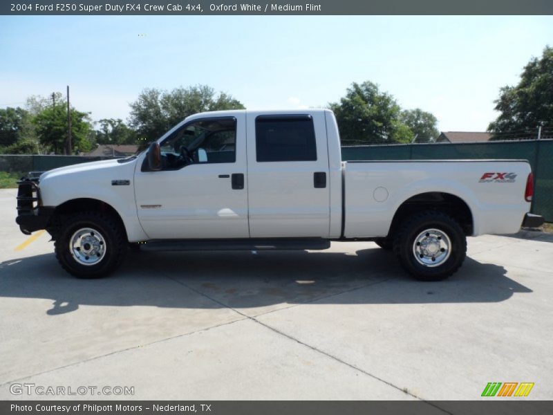 Oxford White / Medium Flint 2004 Ford F250 Super Duty FX4 Crew Cab 4x4