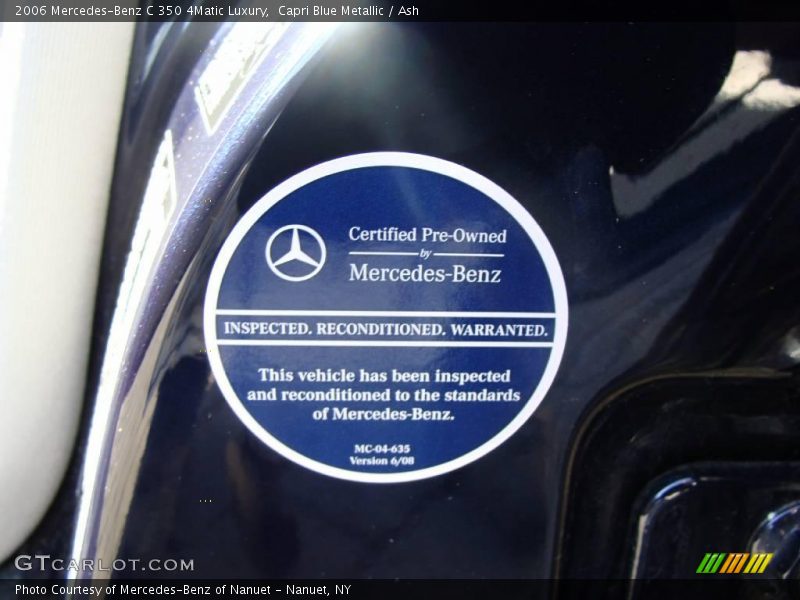 Capri Blue Metallic / Ash 2006 Mercedes-Benz C 350 4Matic Luxury