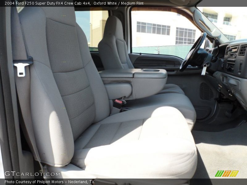 Oxford White / Medium Flint 2004 Ford F250 Super Duty FX4 Crew Cab 4x4