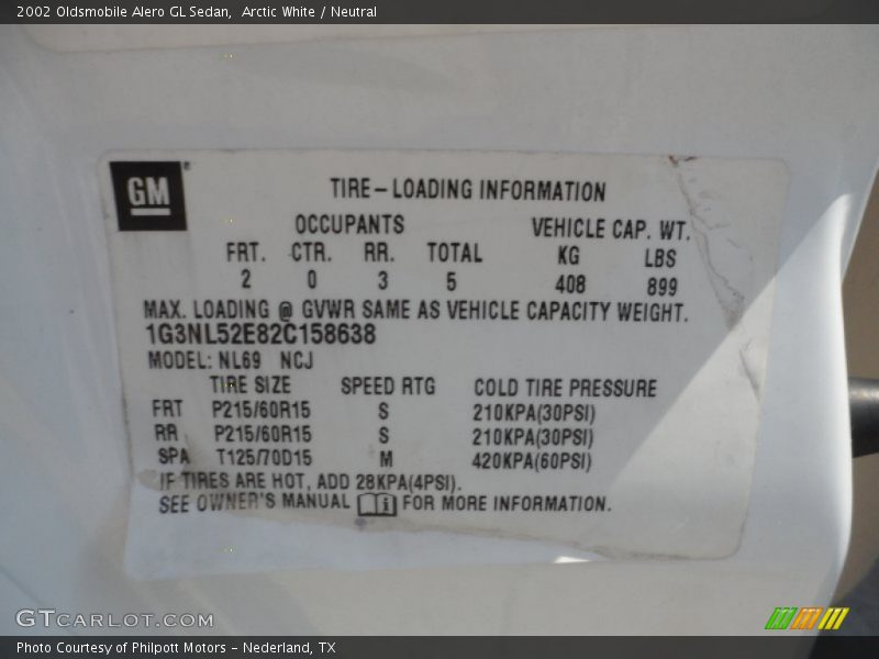 Arctic White / Neutral 2002 Oldsmobile Alero GL Sedan