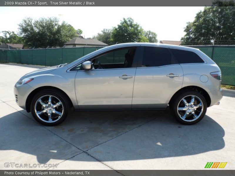 True Silver Metallic / Black 2009 Mazda CX-7 Sport