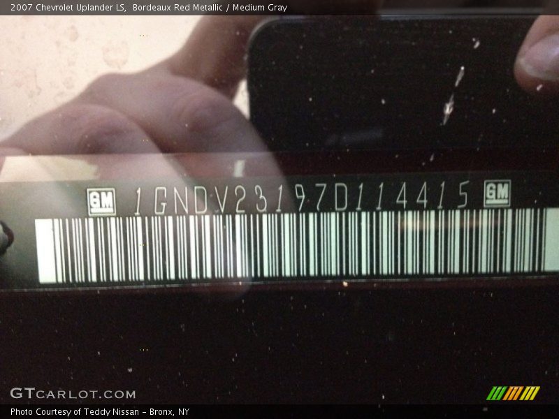 Bordeaux Red Metallic / Medium Gray 2007 Chevrolet Uplander LS