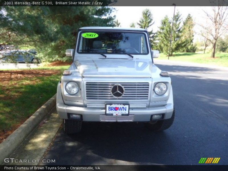 Brilliant Silver Metallic / Gray 2003 Mercedes-Benz G 500