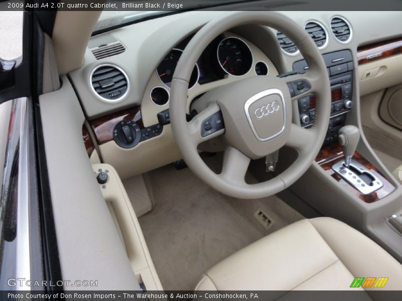 Brilliant Black / Beige 2009 Audi A4 2.0T quattro Cabriolet