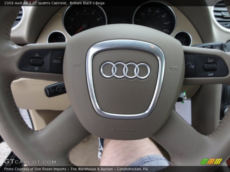 Brilliant Black / Beige 2009 Audi A4 2.0T quattro Cabriolet