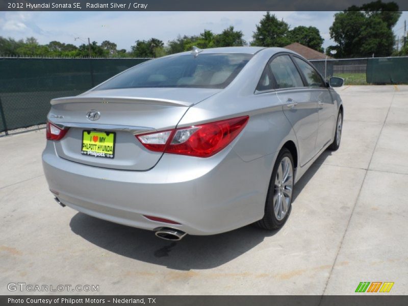Radiant Silver / Gray 2012 Hyundai Sonata SE