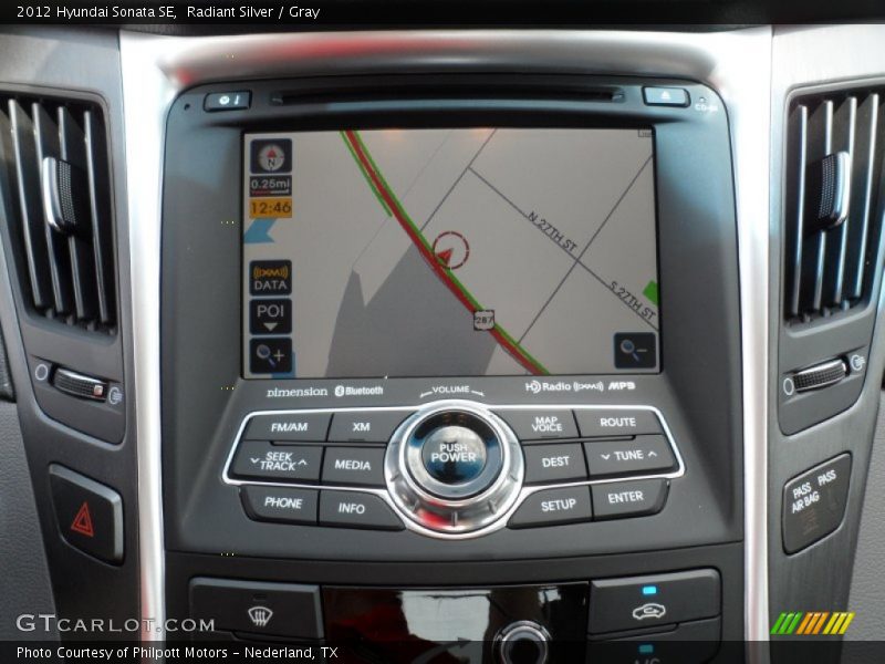 Radiant Silver / Gray 2012 Hyundai Sonata SE