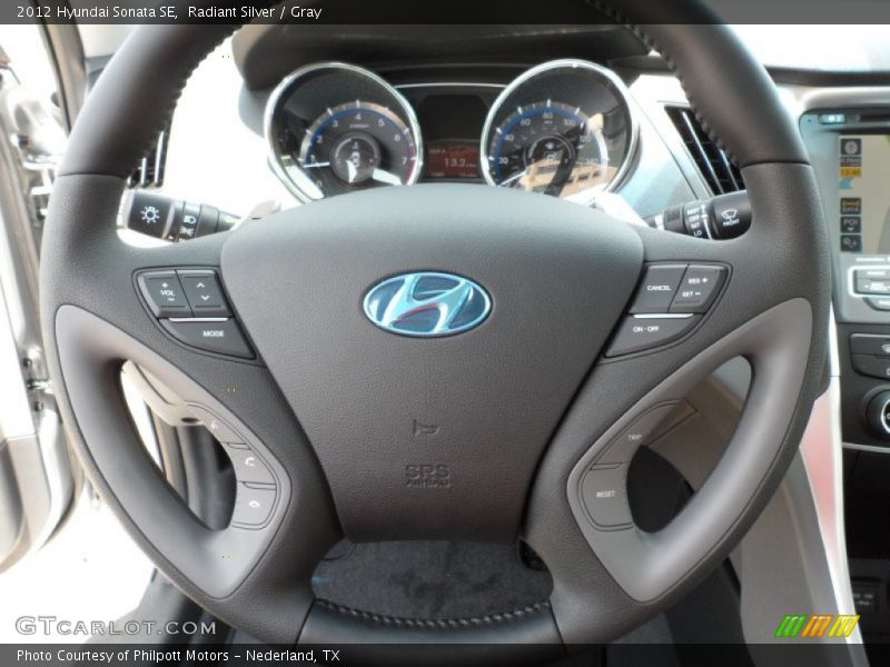 Radiant Silver / Gray 2012 Hyundai Sonata SE